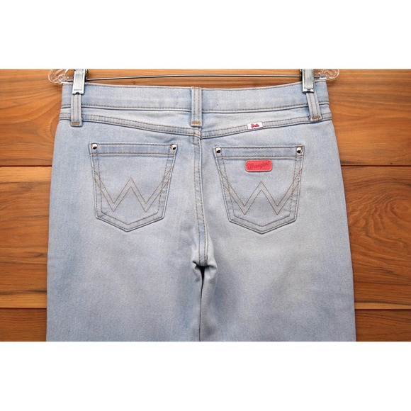 Wrangler Barbie Jeans Womens 16 Light Wash Bootcut Denim Daydreams Stretch - Picture 5 of 13